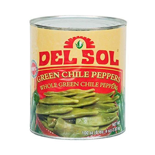 canned whole chilis - Del Sol Whole Green Chiles #10 Can By TableTop King