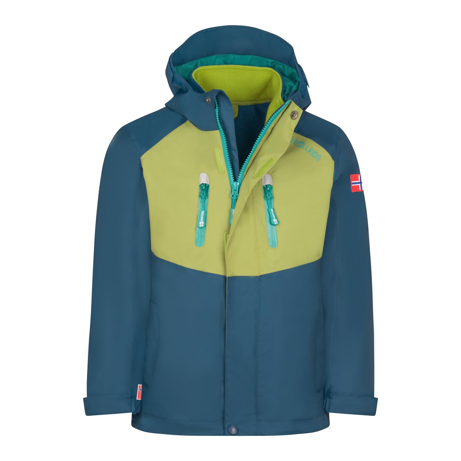 Trollkids Kids Bryggen 3in1 Jacket 140, Madeira Blue