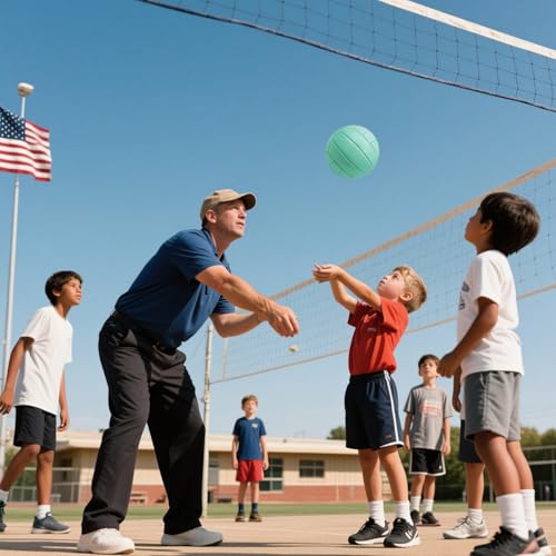 Image of ABAJI Volleyball Official Size Thicker PVC Pure Color with Pump Waterproof Anti-Explosion Design Training Practice Indoor Outdoor Beach Pool Play