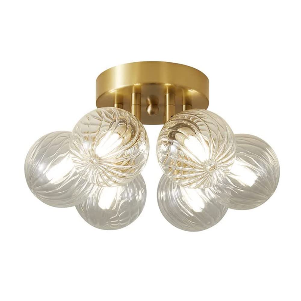 Plafonnier LED pour la maison avec boules de verre et éclairage encastré G9