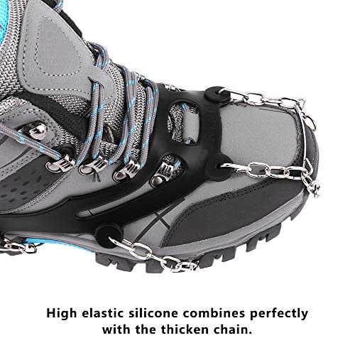Cutiful Traction Cleats Xmas Gifts for Dad Mom Men Women Bro Sister Crampons Ice Snow Cleats Ice Grips Grippers Microspikes Boots Shoes Spikes Walking Camping Hiking Winter Snow Spikes - Thumbnail 6