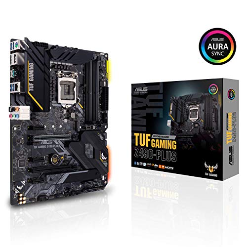 ASUS TUF Gaming Z490-PLUS, Scheda Madre Gaming Intel Z490 LGA 1200 ATX, M.2, 14 Fasi di Potenza DrMOS, LAN Intel 1 Gb, HDMI, DP, SATA 6 Gb, USB 3.2 Gen 2, Supporto Thunderbolt 3, RGB Aura Sync