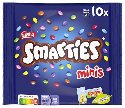 Nestlé SMARTIES Mini kleine Schokolinsen aus Milchschokolade einzeln verpackt 1er Pack (1 x 144g)