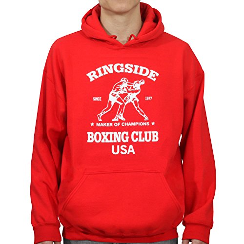 Ringside Boxing Club USA Hoodie, Red, Small