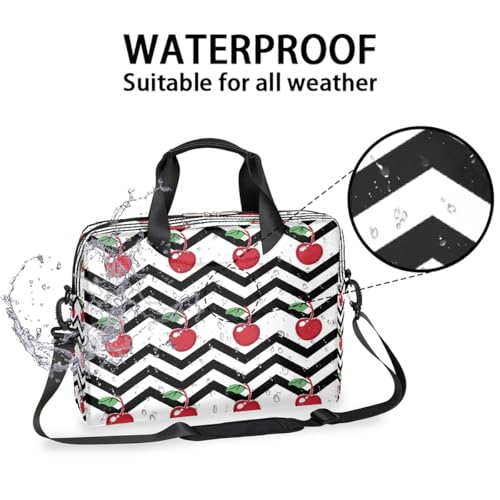 Bolso para portátil patrón Retro Fruit Chevron 16 pulg. miniatura 2