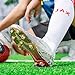 HESBITEUL Unisex Soccer Boots Shoes AG Cleats Outdoor Indoor Youth Football Sneaker High Top Ankle Socking Shoes for Big Kids for Training