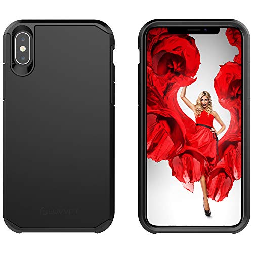 LUVVITT Ultra Armor iPhone Xs Max Case with Dual Layer Heavy Duty Protection for iPhone Xs Max (2018) 6.5 inch Screen - Black