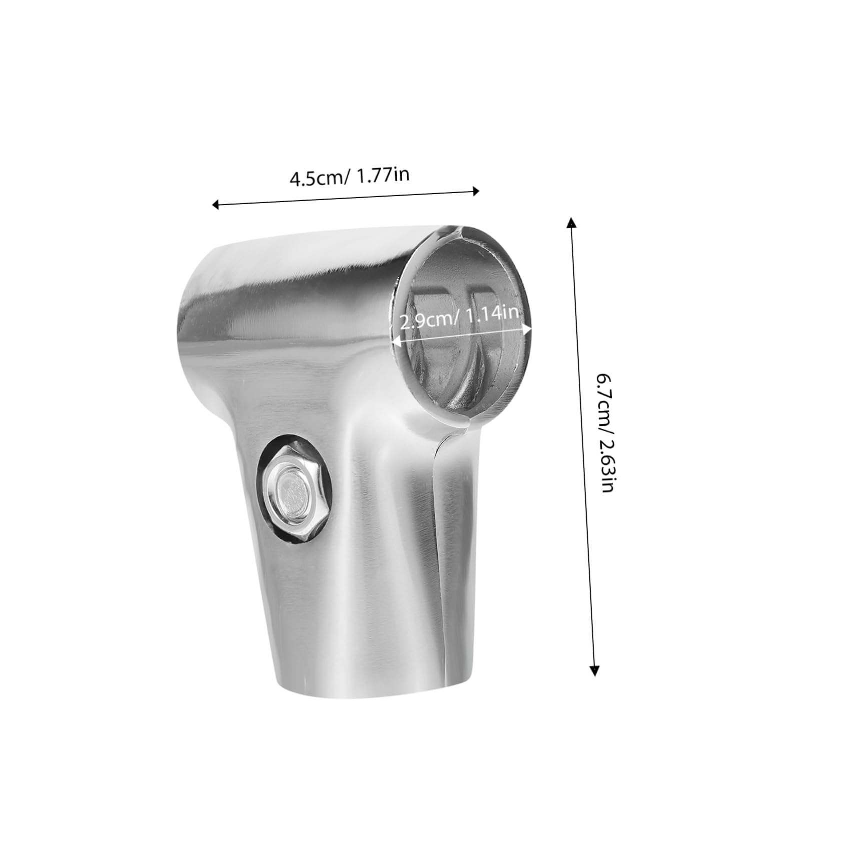 HOOTNEE 2Pcs Stainless Steel Closet Rod Connectors Shaped Support for Tubes Versatile and Easy to Assemble for Drying Racks and Greenhouse Shelves