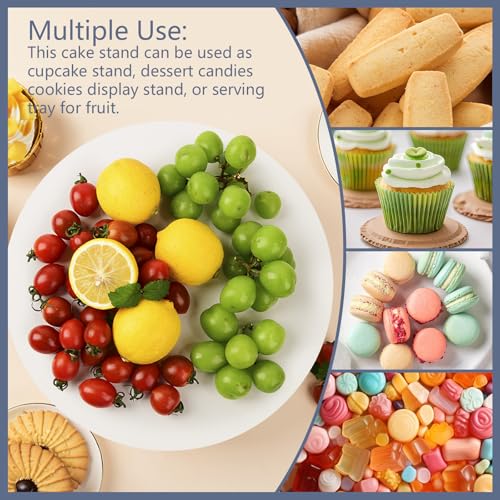 9 Inch White Porcelain Cake Stand, Round Dessert Stand, Display Cupcake Stand for Party, Weddings, Birthday, Baby Shower - Image 7