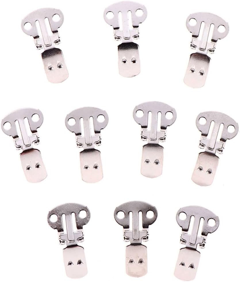 JJZXD 10pcsシルバーカラーブランクステンレススチールフラワーシューズクリップクリップ装飾 DIY靴のアクセサリー用のクラフ