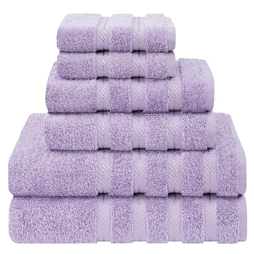 Image of American Soft Linen 100% Cotton Luxury Turkish Towels, 6 Piece Towel Set | Soft Absorbent Quick Dry OEKO Tex Standard 100 Certificated Durable Machine Washable Breathable Premium Hotel Quality