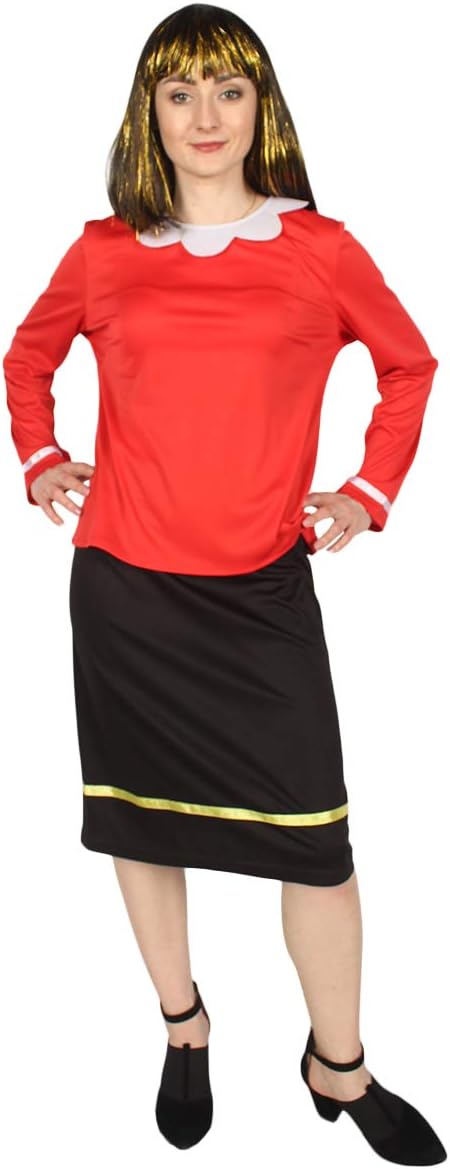 HPO Adult Women Costume for Cosplay Olive Oyl HC-012 (Large, Multi)