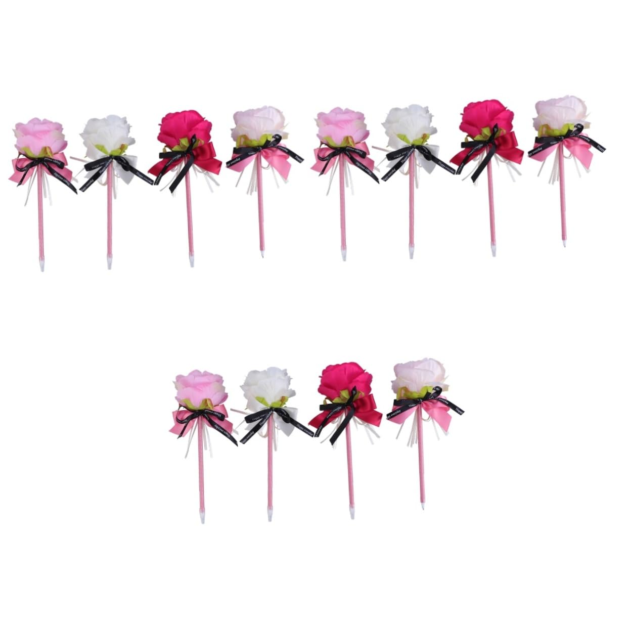STOBOK Lot De 3 Stylos À Bille Décoratifs Avec Nœud En Forme De Fleur 4 Pièces X 3