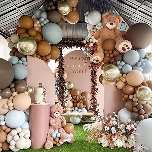 Image of Latex Balloons, 100-Pack Different Sizes 18 12 10 5 Inch Party Balloon Garland Kit (Coffee)