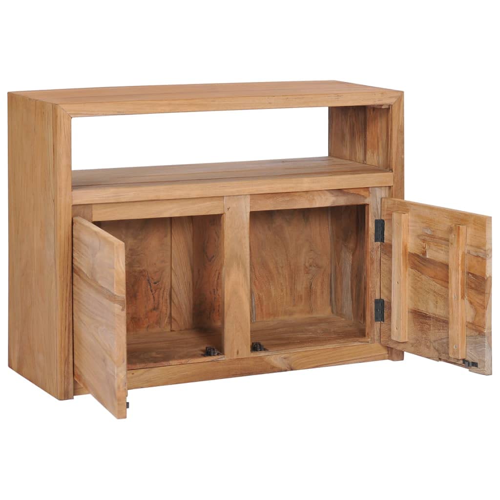 Kredens 80 × 30 × 60 cm z litego drewna tekowego, skrzynia drawers, komoda, szafka na korytarz, szafka na komody, szafka na pranie do sypialni