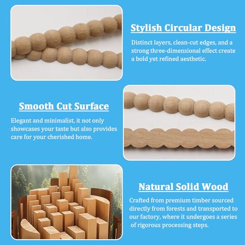 Adornos de madera con cuentas para decoración de pared en salones y hogares 4