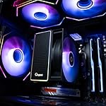 Gamma A40 ARGB BK CPU Cooler,100mm PWM Fan,133mm Height Single Tower Computer Compact CPU Air Cooler,4 Copper Heat Pipes,ARGB Function,Fancy Top Cover,for Intel LGA 115X/1200/1700/1851&AMD AM4/AM5 - Image 2