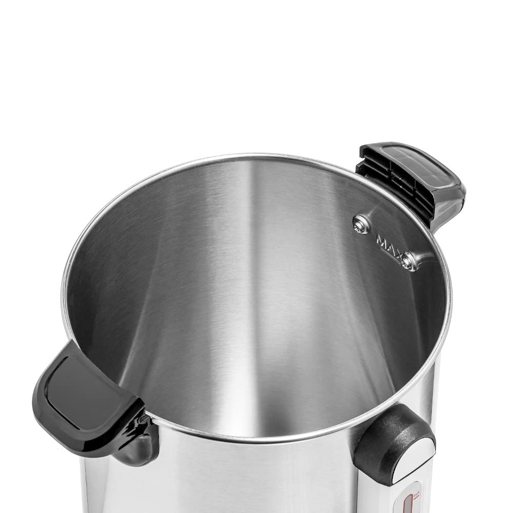 Dispensador de agua caliente | Acero inoxidable | Capacidad 15 litros | Dispensador de agua | Termotanque | Hervidor | con bandeja colectora | para hoteles, catering, restaurantes | 1600 W
