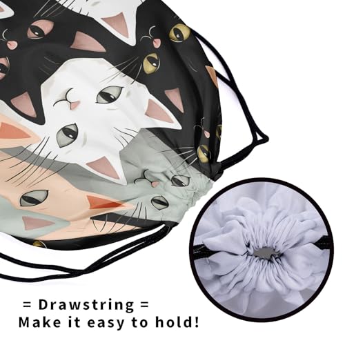 Image of Nerxy Cat Drawstring Gymnastics Grip Bag - Kitten Grip Bag Pet Gymnasts Gym Bag Animal Storage Bag for Personal Equipment