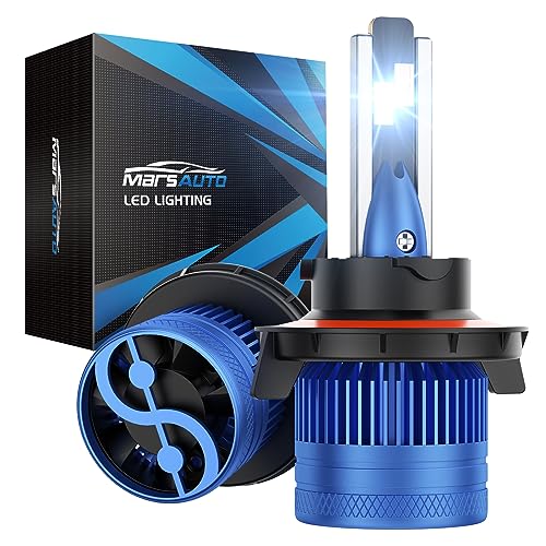 Marsauto H13/9008 Bulbs, 60,000LM 1200% Ultra Bright, Plug and Play IP68 Waterproof Off-Road Lights, IP68 Waterproof, Pack of 2