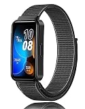 GIOPUEY Cinturini Compatibile con Huawei Band 8/Band 9, Cinturino in Morbido Nylon Intrecciato [Unisex] [Traspirante] - Black
