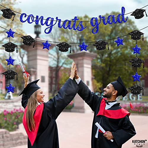 Image of KatchOn, Glitter Congrats Grad Banner - 10 Feet, Pre-Strung | Grad Garland Class of 2026 | Congratulations Graduate Banners 2026 | Graduation Party Decorations | Graduation Decorations 2026