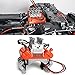 RC-Hub V8 Engine Fans Radiator Motor with Heatsink Cover for 1/10 TRX4 RC Crawler Scale (Orange)