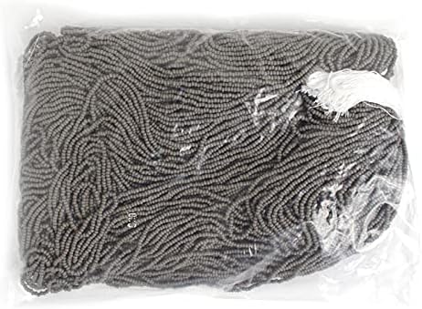 Czech Glass Seed Beads 11/0 (2.1mm Diameter) Opaque Grey Strung DIY Jewelry Making Beadss - 500g Bulk Bag by Preciosa (Jablonex) - Image 2