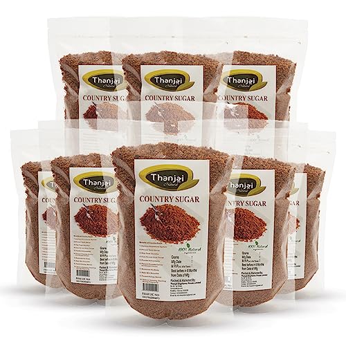 Image of Thanjai Natural 8kg Sugarcane Jaggery Powder / Country Brown Sugar / Naatu Sakkarai / - Organically Processed 100% Natural
