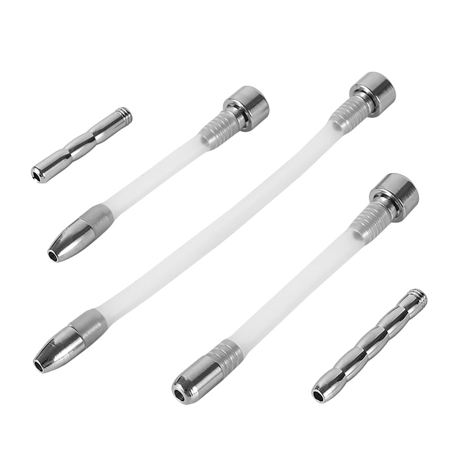 Set Plug Per Pene Chastity Cage Plug Uretrale in Acciaio Inossidabile E Silicone Catetere Cavo Uretra Sound Giocattolo Sessuale Per Uomini