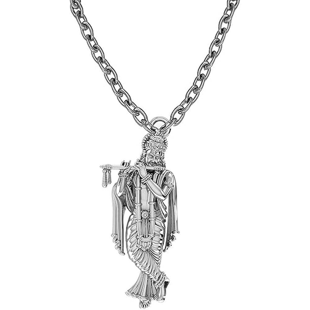 Spiritual Bal Gopal, God Krishna, Lord Krishna Pendant for Men & Women Silver Lord krishan, Radha Krishna, Bal Gopal Locket for Good Health & Wealth by Shree Krishna
