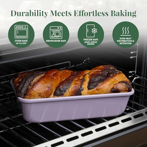 Larder & Vine 8-Piece Bakeware Set | Non-Stick Baking Set with Ceramic Finish | PFAS, PFOA, PTFE, and BPA Free Baking Essentials | Baking Sheets, Muffin Tins and Assorted Baking Pans | Lavender - Thumbnail 7