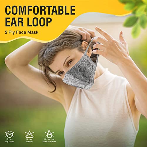 Majestic Pure Reusable Face Masks - Washable, Breathable, Cloth Masks - 3-Layer Design Ear Loops - For Home, Office, Work, Indoor & Outdoor Mask - Face Mask For Men, Women, Adults, And Teens - 3 Pack #TOP2