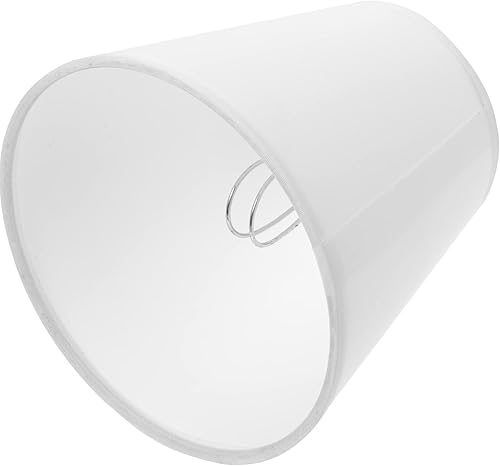 Pantalla de tela para lámparas rústicas, pantallas de lámpara para lámparas de mesa, pantallas de bombilla de vela, cubierta de lámpara con clip en