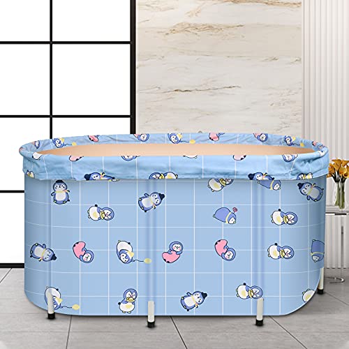 Foldable Bathtub,Portable Bathtub for Adults Household Folding Bathtub Freestanding Soaking Bath Tub for Adults Bathtubs Bathroom SPA Tub For Showers with Cover, Bath Bag