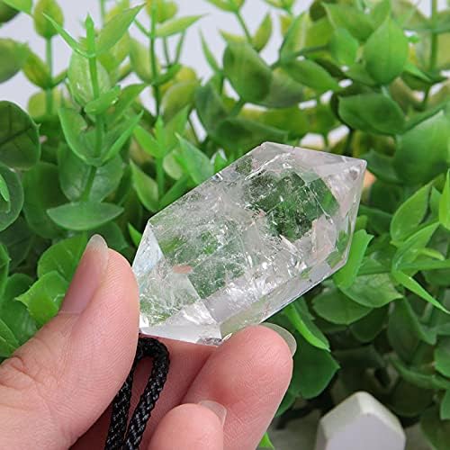 Miniatura 6 de Acxico 1 collar con colgante de péndulo de cristal de cuarzo transparente natural, Cristal de cuarzo transparente natural, Cuarzo