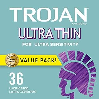 Trojan Ultra Thin Condoms For Ultra Sensitivity, 36 Count, 1 Pack
