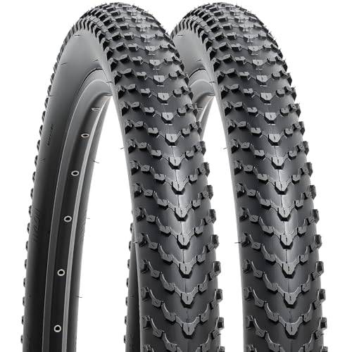 YunSCM 2Pcs Foldable 27.5 Inch Bike Tyres 27.5X2.40 Tires 60-584 Compatible With 27.5X2.40 Mountain/Gravel/Off Road/Road Bicycle Bike Tyre