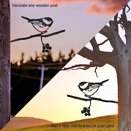 MoreTake Robin Metal Bird Ornaments, Robin Garden Ornament Decor, Metal Birds Garden Art - Image 3