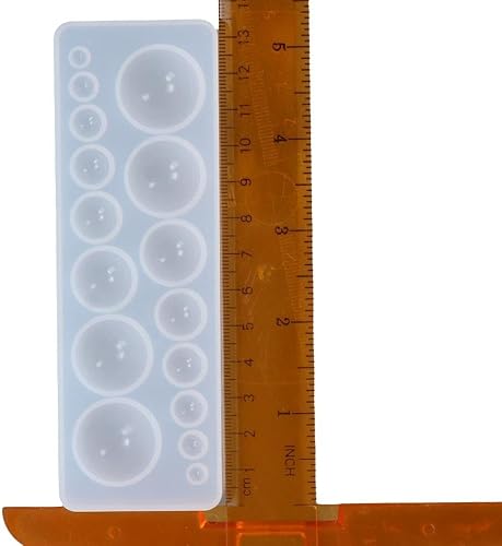 Miniatura 5 de 4 moldes de silicona redondos transparentes para cabujón, moldes de silicona de resina epoxi para hacer aretes, joyas, manualidades