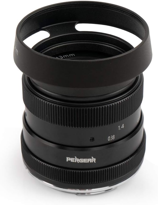 PERGEAR 50mm F1.8 Manual Focus Fixed Lens Compatible with Fuji X-A1 X-A10 X-A2 X-A3 A-at X-M1 XM2 X-T1 X-T3 X-T10 X-T2 X-T20 X-T30 X-Pro1 X-Pro2 X-E1 X-E2 E-E2s X-E3