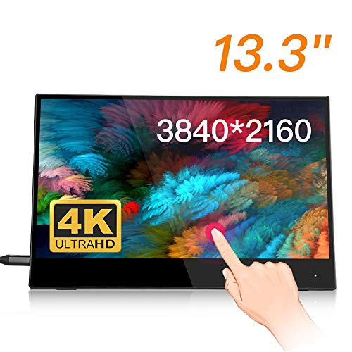 Eyoyo Monitor gioco portatile da 13,3 pollici 4K 3840X2160 IPS UHD portatile USB C Touch Screen Monitor