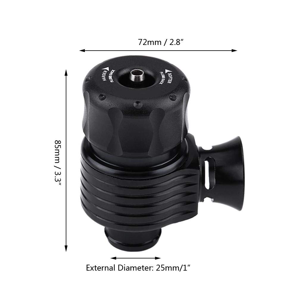 Turbo Blow Off Valve 25 mm 1 inch Car Turbo Blow Off Valve Dump Valve Adapter Kit con 2 adaptadores + 2 pinzas + 2 piezas de asiento (cuerno)