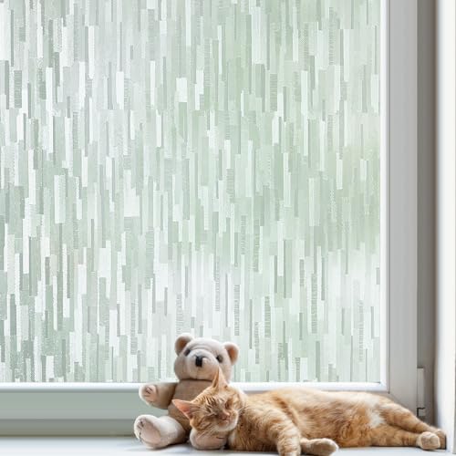 Lifetree Frosted Window Film Privacy and Anti-UV Protection Film for Glass Windows 90 * 200cm, Opaque Decorative Window Blinds Removable, Ideal for Home Office or Bathroom