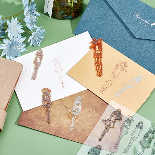 Globleland DIY-WH0167-56-119-US19 Fashion Woman Without Expression Clear Stamps Transparent Silicone Stamp Seal thumb #1