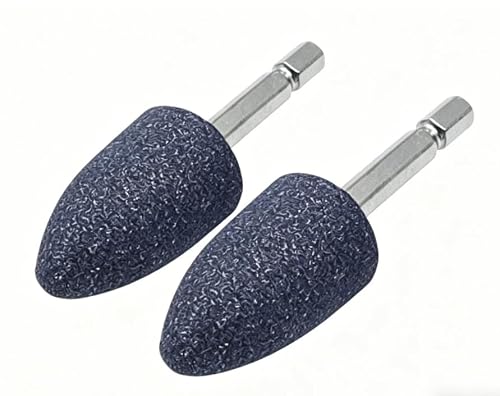 Image of 2 Pieces Grinding Wheel Head, Grinding Wheel Sharpening Head, Hexagonal Shank Grindings Stone, Sharpening Carving Grindings Electric Drill Bits Wheels Bit for Metal