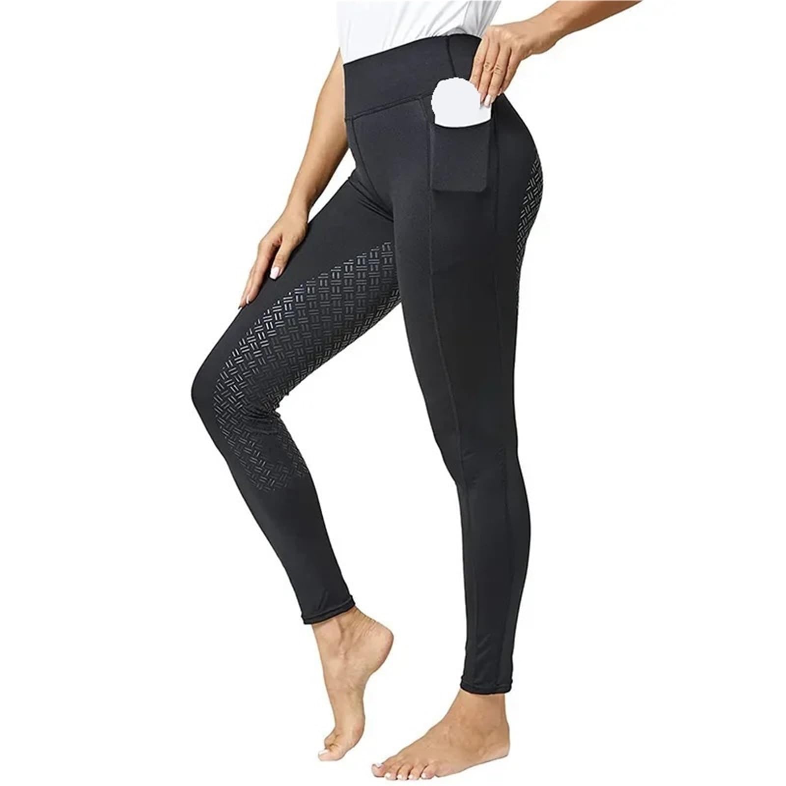 Pantalones De EquitacióN Mallas de Montar for Mujer, Pantalones equitación Silicona, Ropa Deportiva Entrenamiento Ecuestre