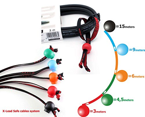 X-LEAD IC70GD100BK série GOLD, Câble pour instruments de qualité professionnelle - Jack/Jack - câble asymétrique - INCO connecteurs d'origine (10 m, noir) - MADE IN ITALY By INCO - Image 6