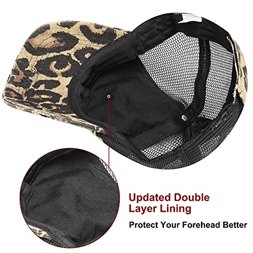 Glitter Distressed Mesh Girls Criss Cross Ponytail Hat for Kids High Messy Bun Ponycap…4