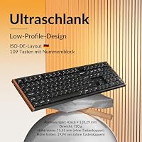 Keychron K5 Ultra 8K Kabellose mechanische QWERTZ-Tastatur, Braunschalter – Ansicht 3